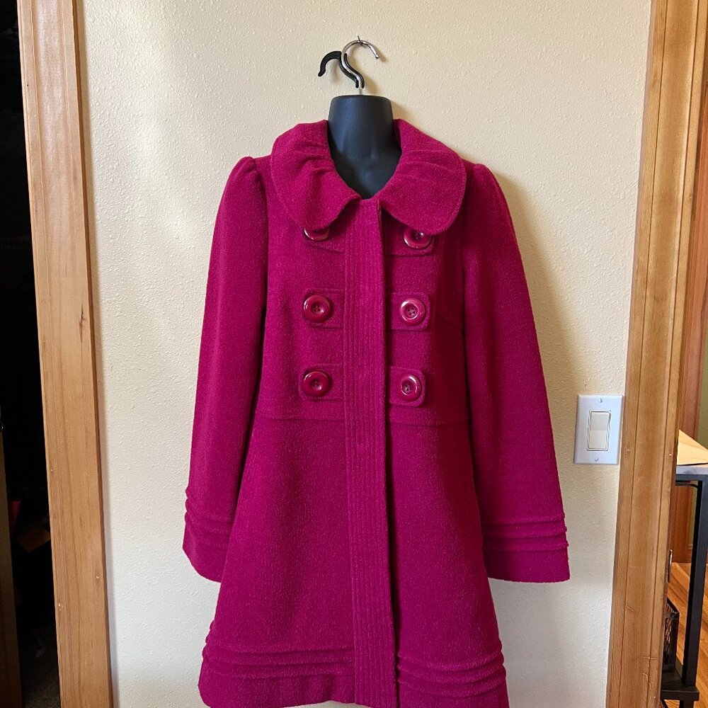 Fuchsia Pea Coat